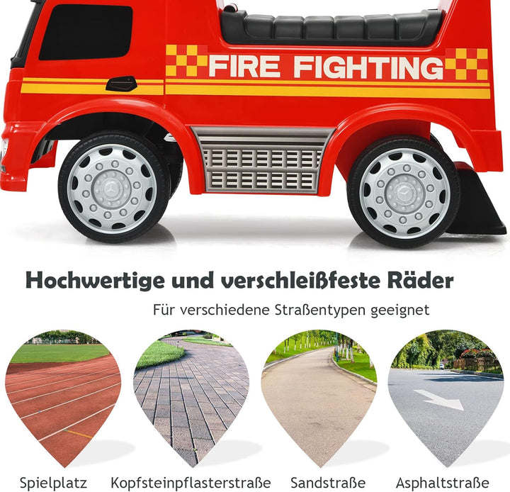 GOPLUS Rutschauto mit Kofferraum unter Sitzfläche, Rutscher Kinderfahrzeug mit Scheinwerfer&Hupe&Mus