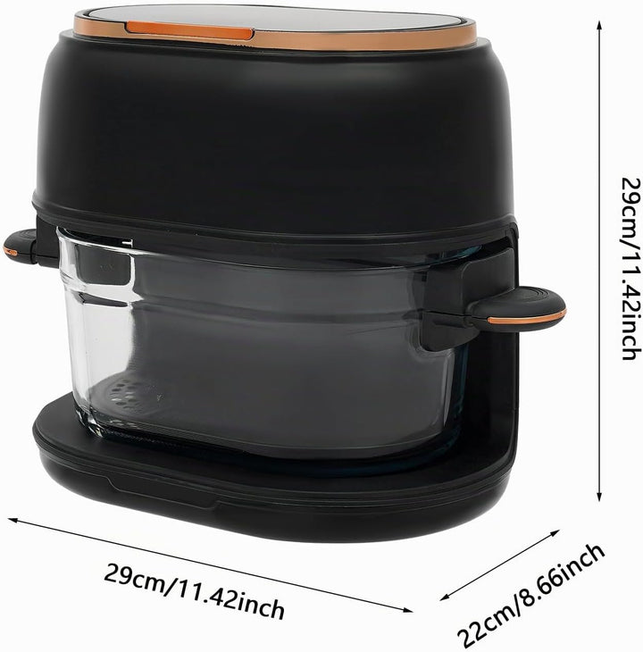 Air Fryer Heissluftfritteuse Glas 4L, Ölfrei Fritteuse mit Touch Display, 1350W, Timer &amp; Temperaturr