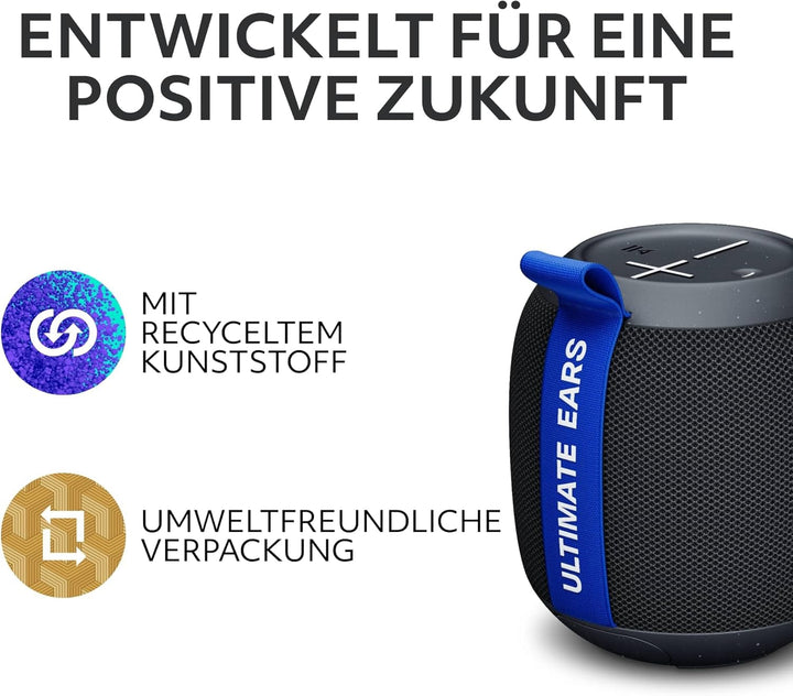 Ultimate Ears WONDERBOOM Play – mobiler wasserdichter Bluetooth-Lautsprecher, staubdichter schwimmfä