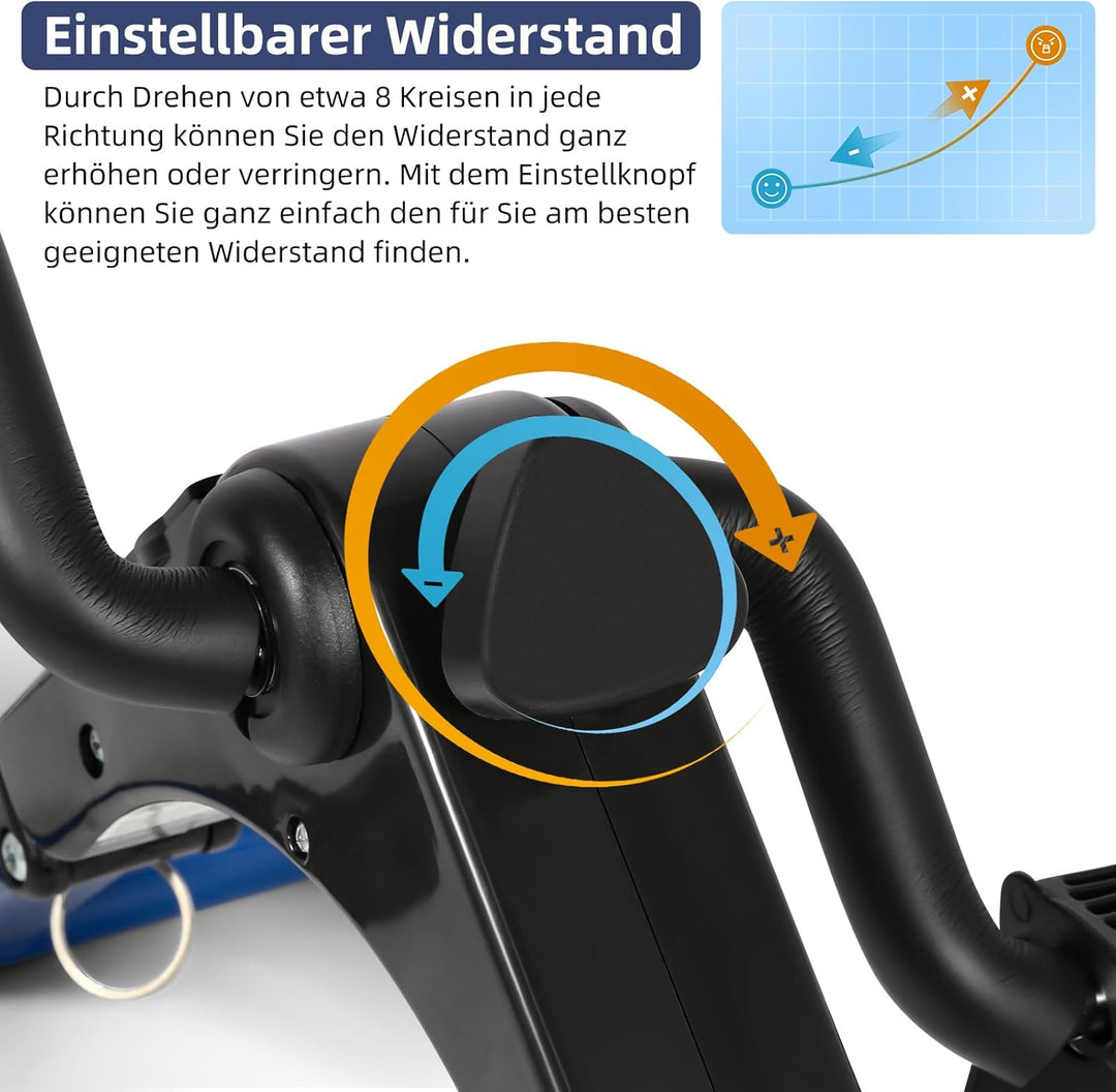 EVOLAND Mini Fitnessbike für zuhause, Arm und Beintrainer Fitnesstrainer, Sportgerät Heimtrainer, Ho
