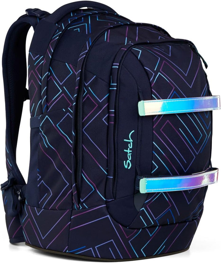Satch Pack Schulrucksack Set 2tlg. inkl. Pencil Slider (Purple Laser), Purple Laser
