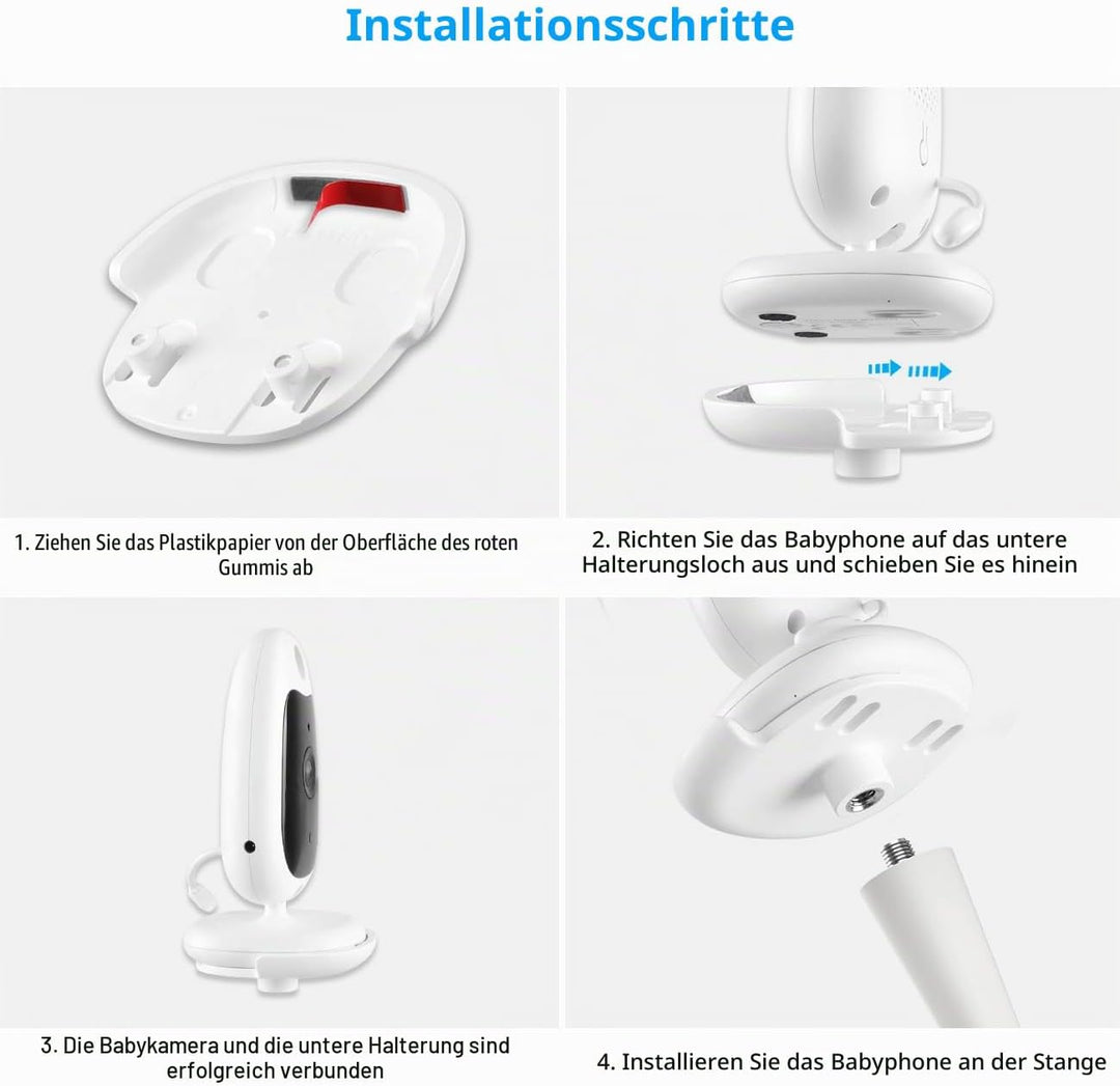 HOLACA Babyphone Halterung für BOIFUN Babyphone mit Kamera Tragbares Vox-Funktion Temperatursensor N