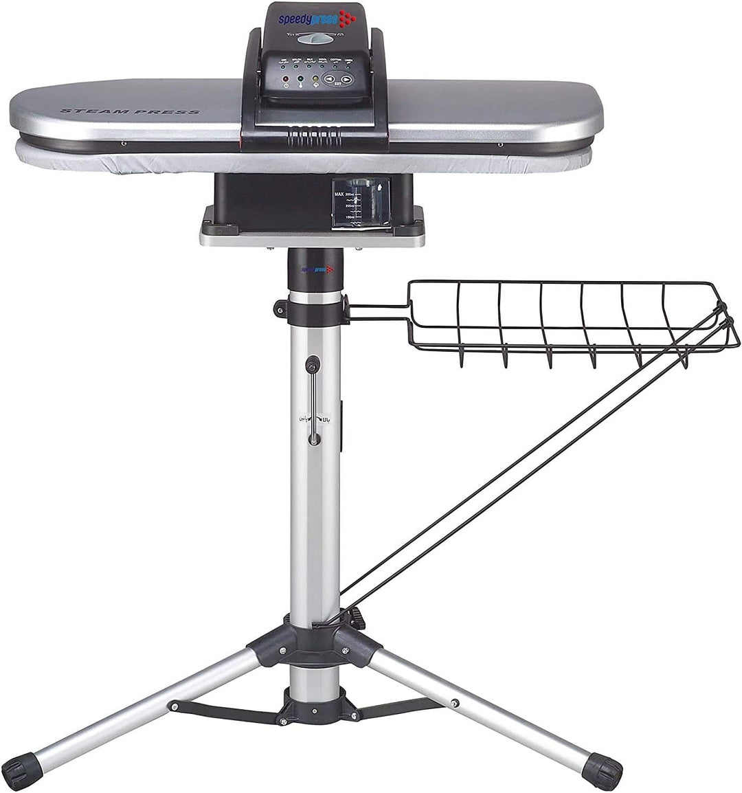 Speedypress Bügelpressenständer für die Mega Silber Dampfbügelpresse 64cm, Silberfarben/Schwarz