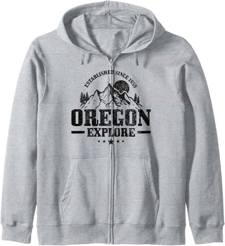 Oregon Est. 1859 Vintage Berge Outdoor USA Souvenir Kapuzenjacke
