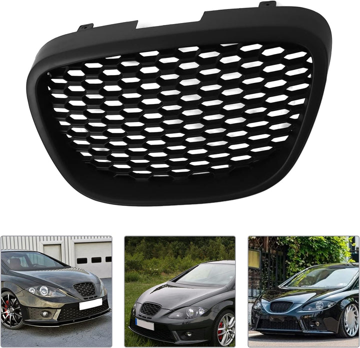 Motorhaube Lüftungsgitter Abdeckung Front Lüftungsgitter Schwarz Matt Front Wabengitter Grill 113300