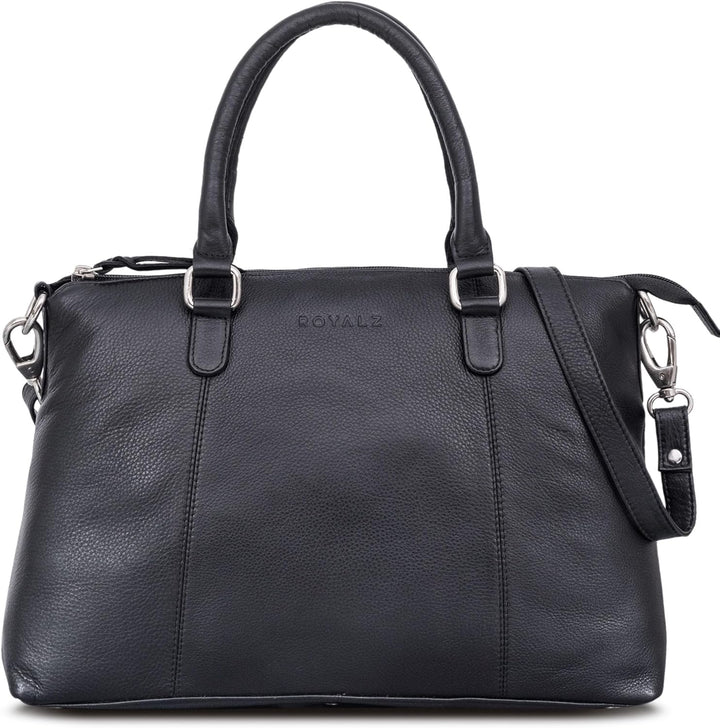 ROYALZ 'Payton' Elegante Lederhandtasche Damen Echtleder Klein Vintage Henkeltasche Ledertasche Frau