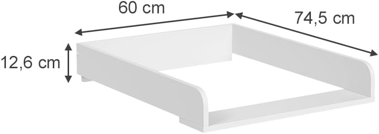 Vicco Wickelaufsatz Viktor, Weiss, 60 x 74.5 cm, Weiß