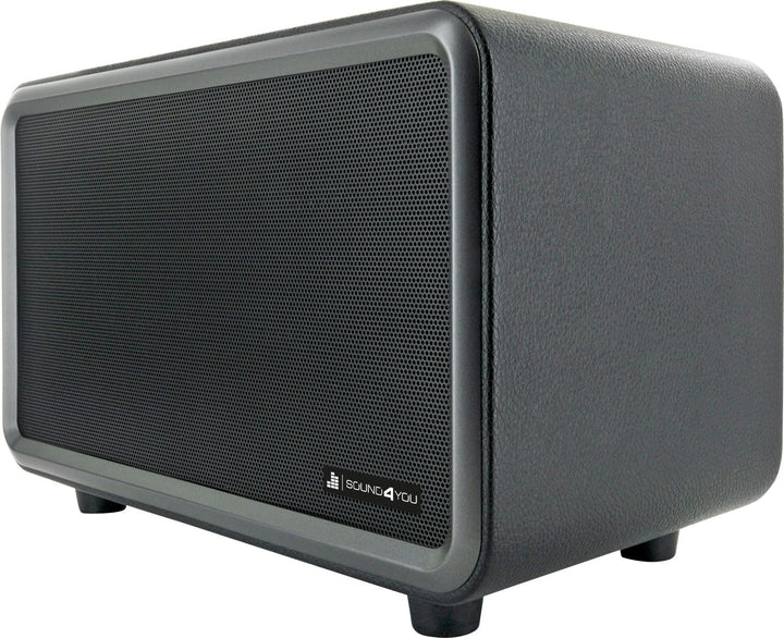 SCHWAIGER 661729 Moderner Retro Bluetooth Lautsprecher Modern-Vintage Speaker Lederoptik Holzgehäuse