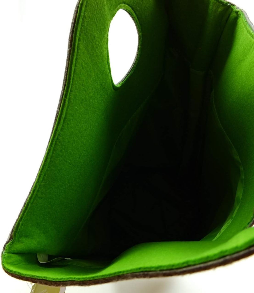 Spielzeugtasche - FELT - runde Speilzeugtasche grau/lime