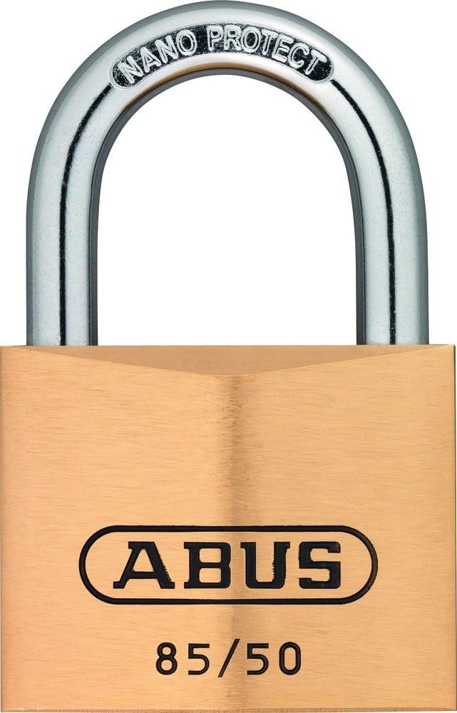 ABUS Vorhängeschloss Messing 85IB/50 gl.-2747 - gleichschliessend und wetterfest - für See- und Hafe