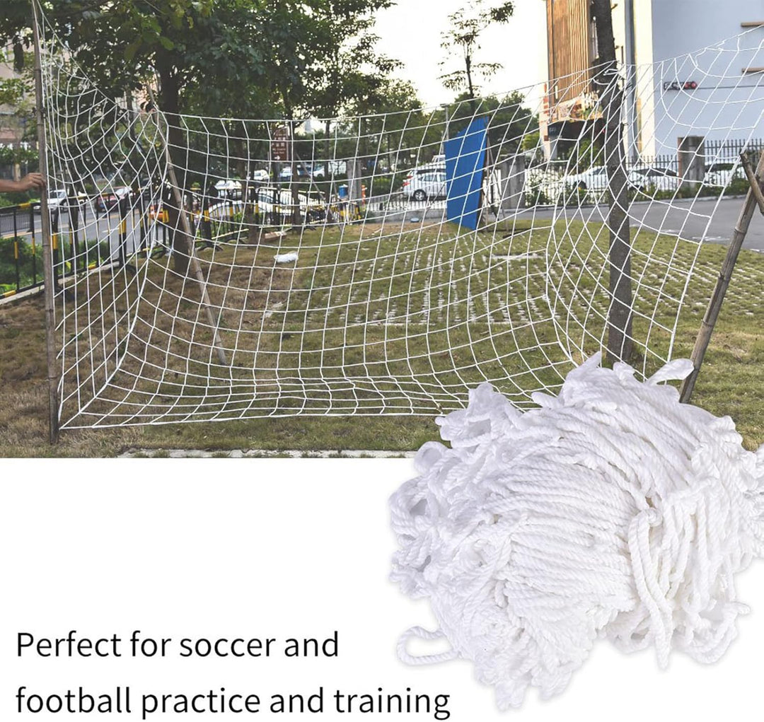 Fussball Tornetz 3x2m, Robustes Trainingsnetz für Fussballtore, Ersatznetz mit Einfacher Montage, We