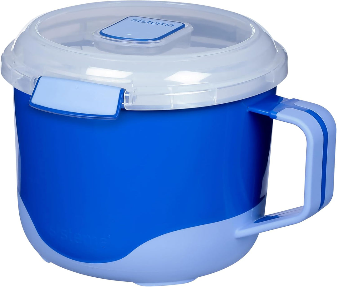 Sistema Heatables Microwave Soup Mug &amp; Noodle Mug | 660ml &amp; 1.15L | Leakproof Meal Prep Containers w