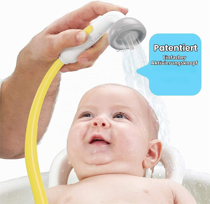 Yookidoo Babydusche Elefant in Grau mit Gelb