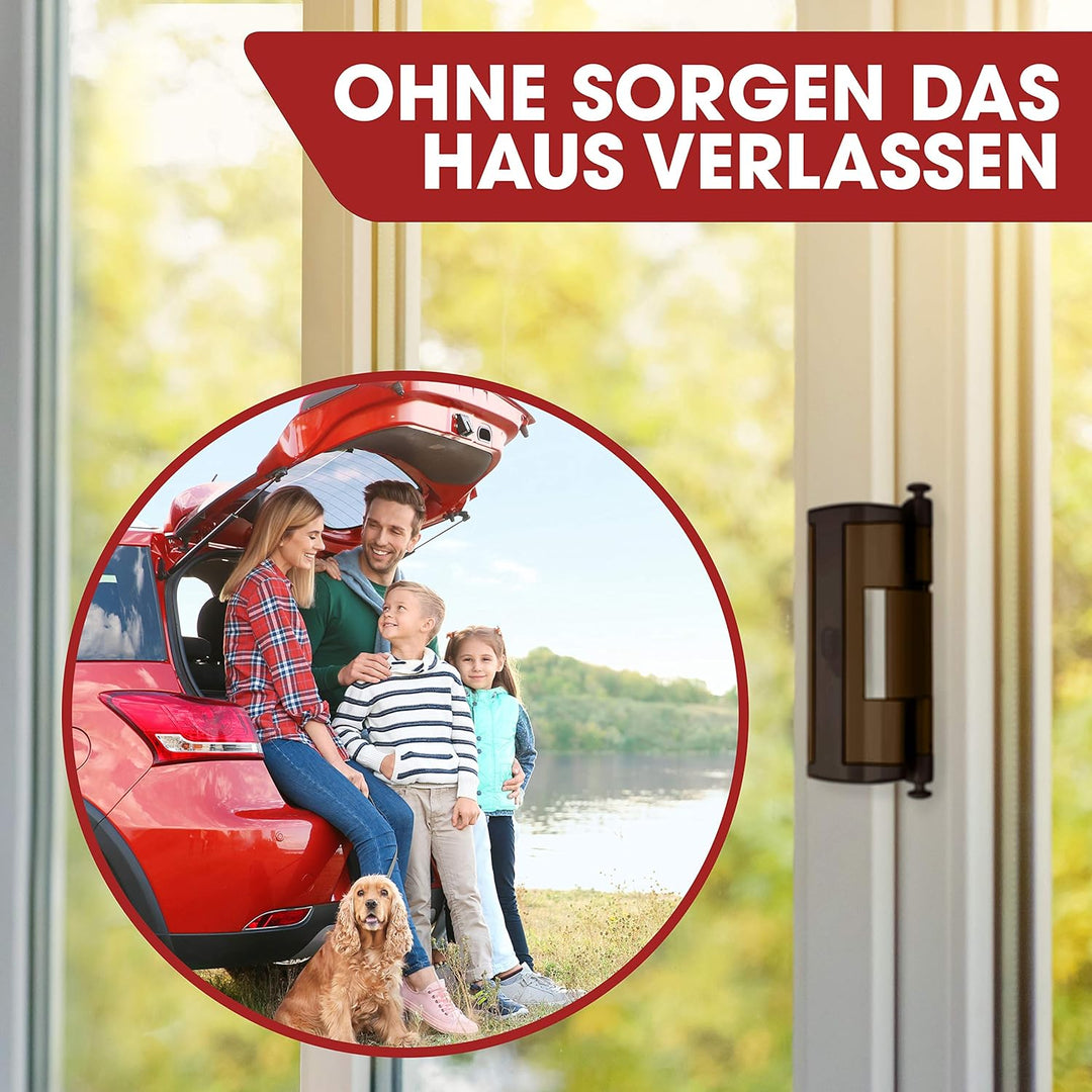CAL Doublex H – Scharnierseitensicherung Fenstersicherung (braun) Bandsicherung Türsicherung Aushebe