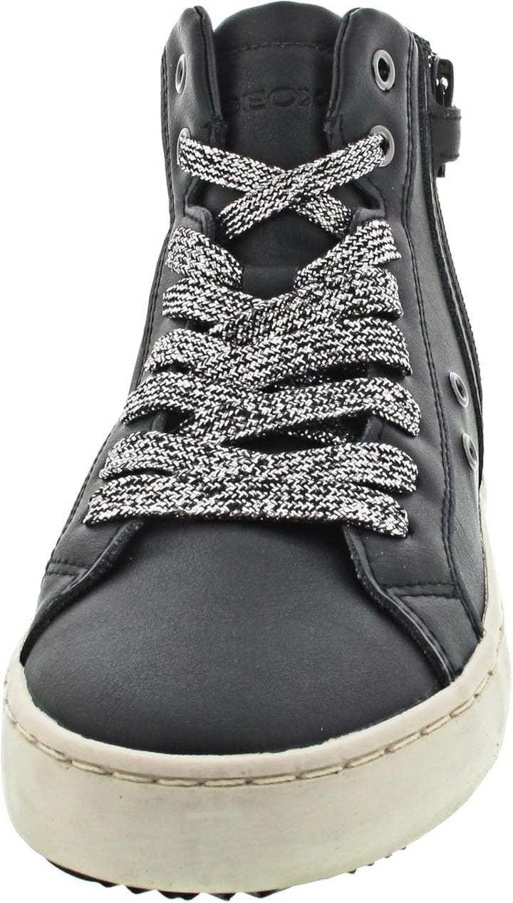Geox Mädchen J Kalispera Girl A Sneakers 27 EU Black Dk Silver, 27 EU Black Dk Silver