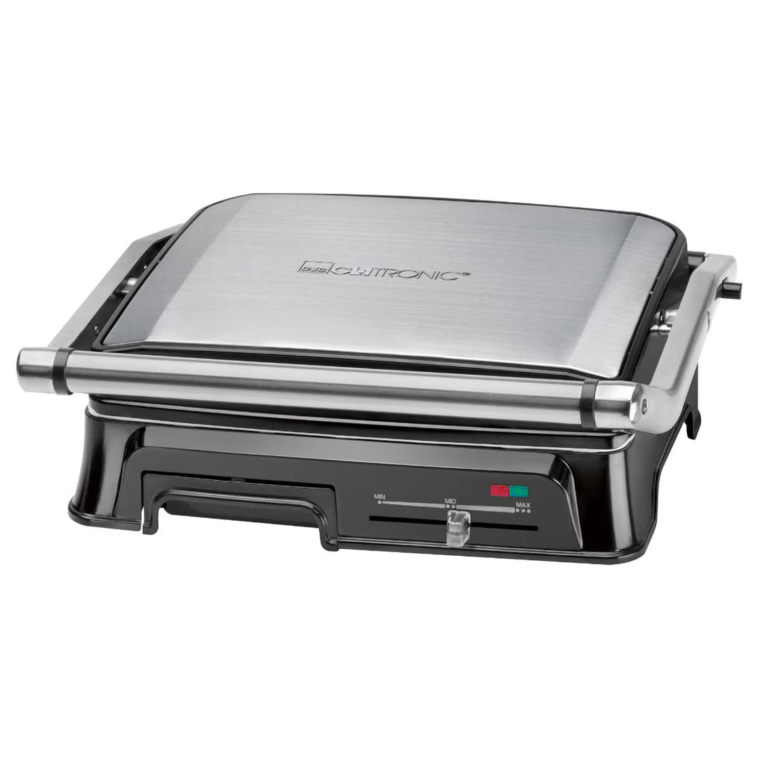 Clatronic KG 3571 elektrischer Kontaktgrill, Multigrill, Elektrogrill für beidseitiges & fettfreies