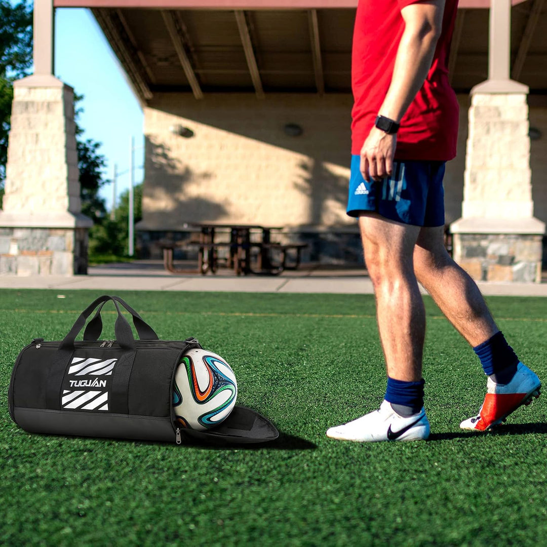 TUGUAN 40L Sporttasche Herren Basketball Trainingstasche mit Schuhfach, Ballfach & Nassfach Wochen R