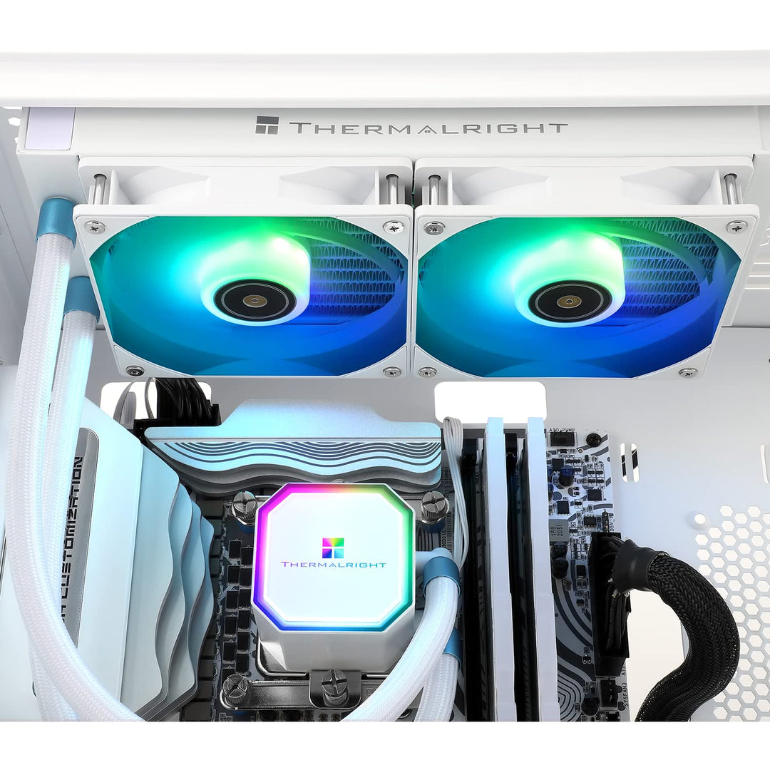 Thermalright Frozen Prism 240 White ARGB Flüssigkeit CPU Wasserkühler mit 120mm ARGB PWM Lüfter, Com