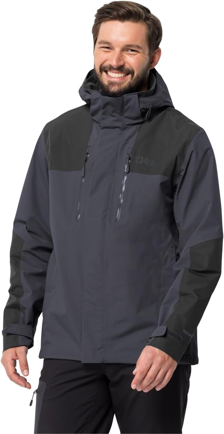 Jack Wolfskin Herren Jasper Flex Men Wetterschutzjacke L ebony, L ebony