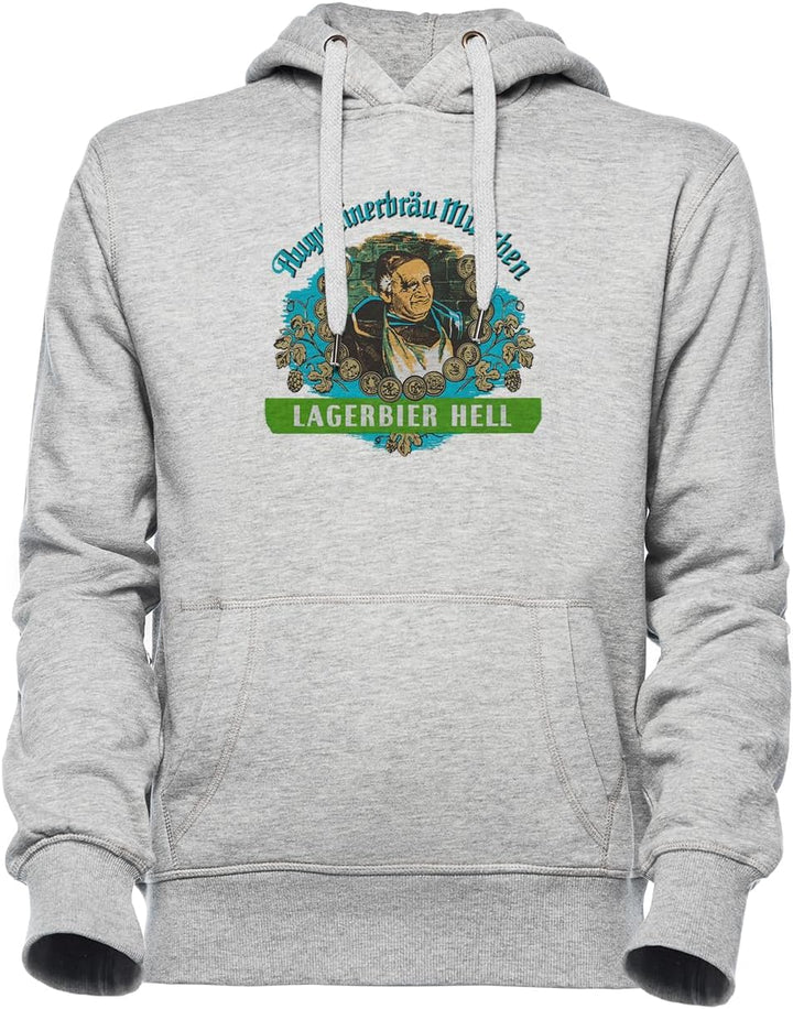 Luxogo Augustiner Munich Bee.Lagerbier Hell Unisex Grau Jumper Kapuzenpullover Herren Damen Unisex G