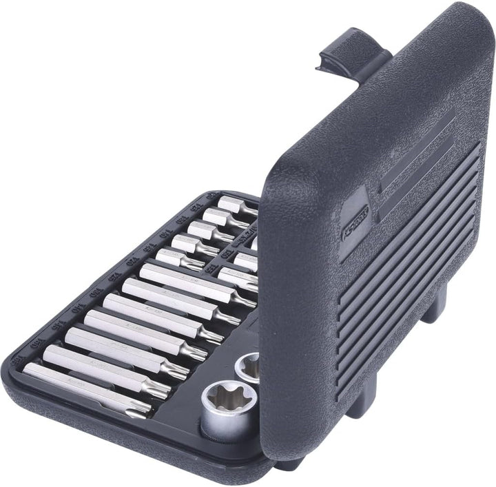 KS Tools 911.4301-2 TX-Steckschlüssel- und Bit-Satz, 30-tlg. Bits mit Bohrung