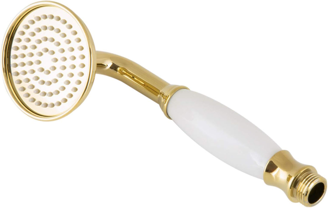 Handbrause mit Schlauch Gold Nostalgie Retro Duschkopf Brausegarnitur Set