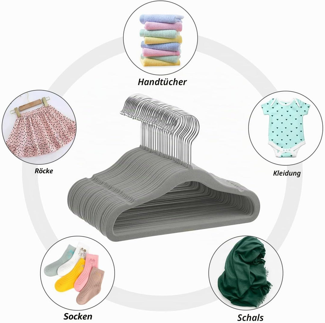 30 Pack Baby Anti-Rutsch-Samt Kleiderbügel, Säuglings- und Kleinkinderbügel, Ultra-schlanke, Platzsp