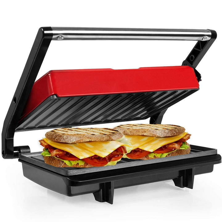 Gotoll Kontaktgrill, Sandwichtoaster,Panini Grill, Panini Sandwich Maker, Elektrogrill Multifunktion
