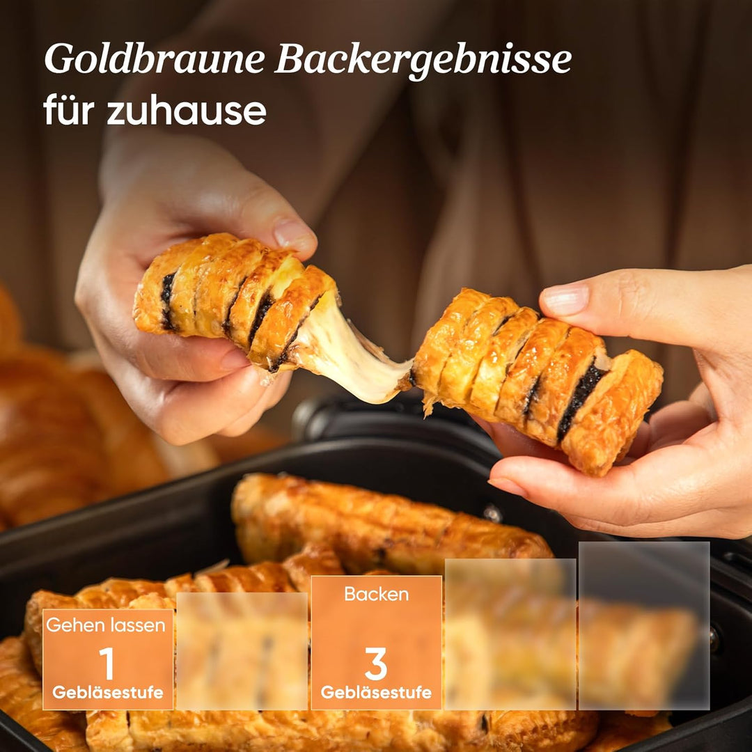 Cosori Turboblaze Heissluftfritteuse Airfryer, 9-in-1 Air Fryer XXL 6L, leiser DC Motor mit 5 Geschw