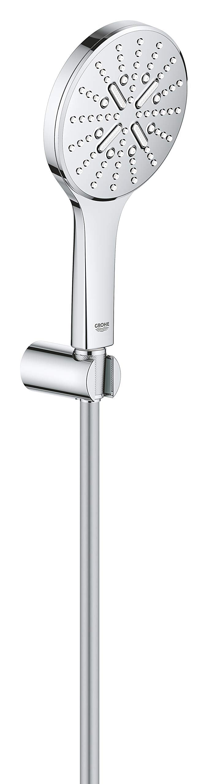 GROHE Rainshower 130 SmartActive | Wandhalterset 3 Strahlarten | Chrom | 26581000 Handbrausehalter (