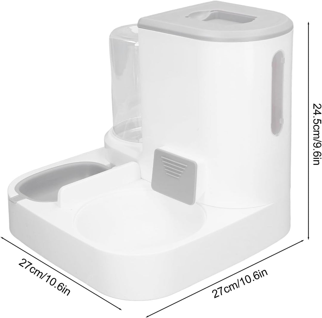 Bewinner Automatischer 2-in-1 Katzenfutterautomat mit 2,2L Grossem Trockenfutterspeicher & 1L Wasser