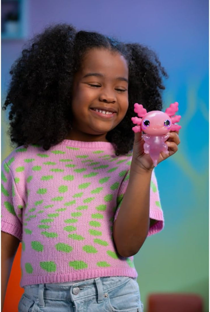 Animagic Let’s Glo Axolotl – Rosa, Elektronisches & Leuchtendes Haustier Kinder ab 4 Jahren, Sensori