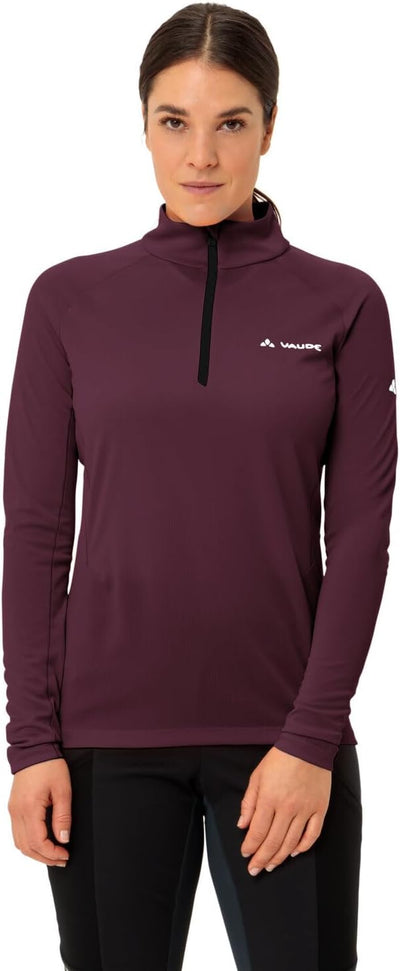 VAUDE Women's Larice Light Shirt II - Langarmshirt Damen - Funktionsshirt Damen 34 Cassis Uni, 34 Ca