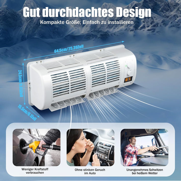12V Auto Klimaanlage mit LCD Display 100W Auto-Klimaanlagengebläse für Lkw Gabelstapler Wohnmobile u
