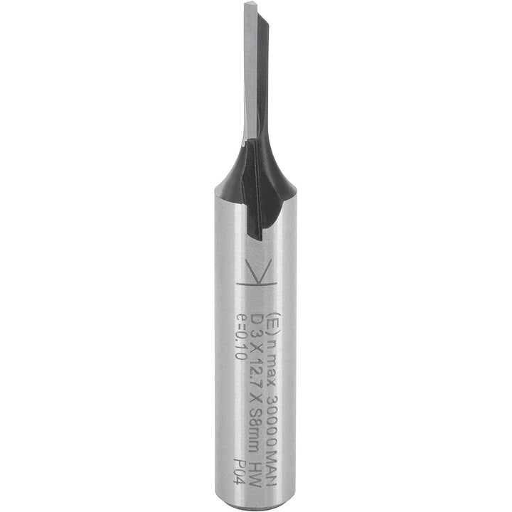 ENT 10042 Nutfräser HW, Schaft (S) 8 mm, Durchmesser (D) 3 mm, NL 12,7 mm, Z1, SL 32 mm, GL 51 mm D=