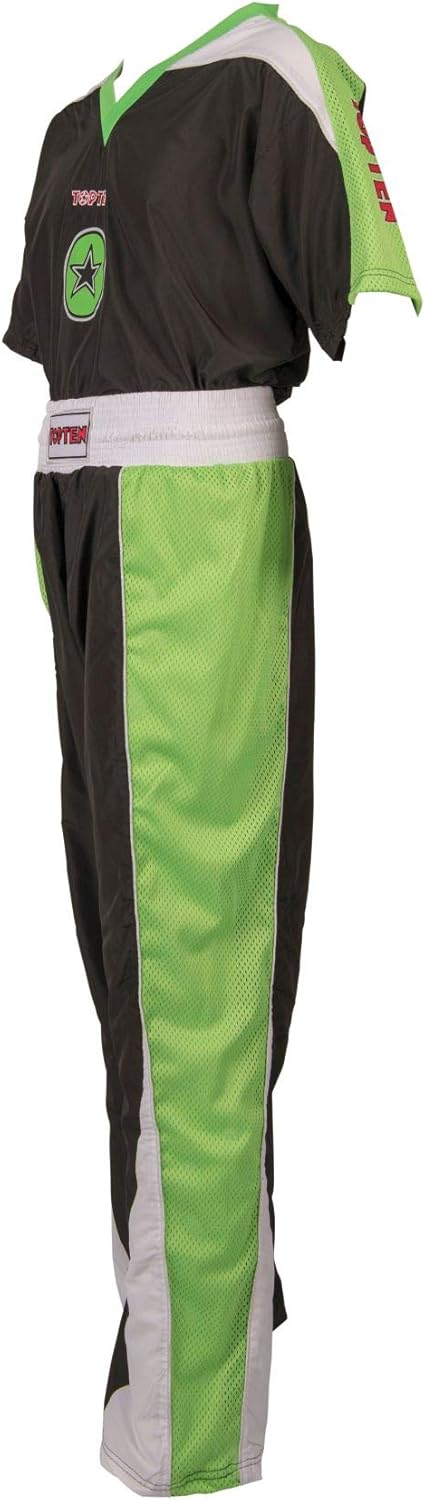 TOP TEN Kickboxuniform „Star“ Schwarz - Gruen 140, Schwarz - Gruen 140