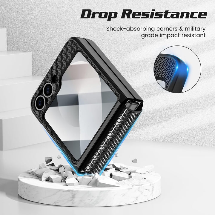 Doeshine für Samsung Galaxy Flip 6/Z Flip 7 FE Hülle [Not for Flip 7] mit Scharnierschutz & Displays