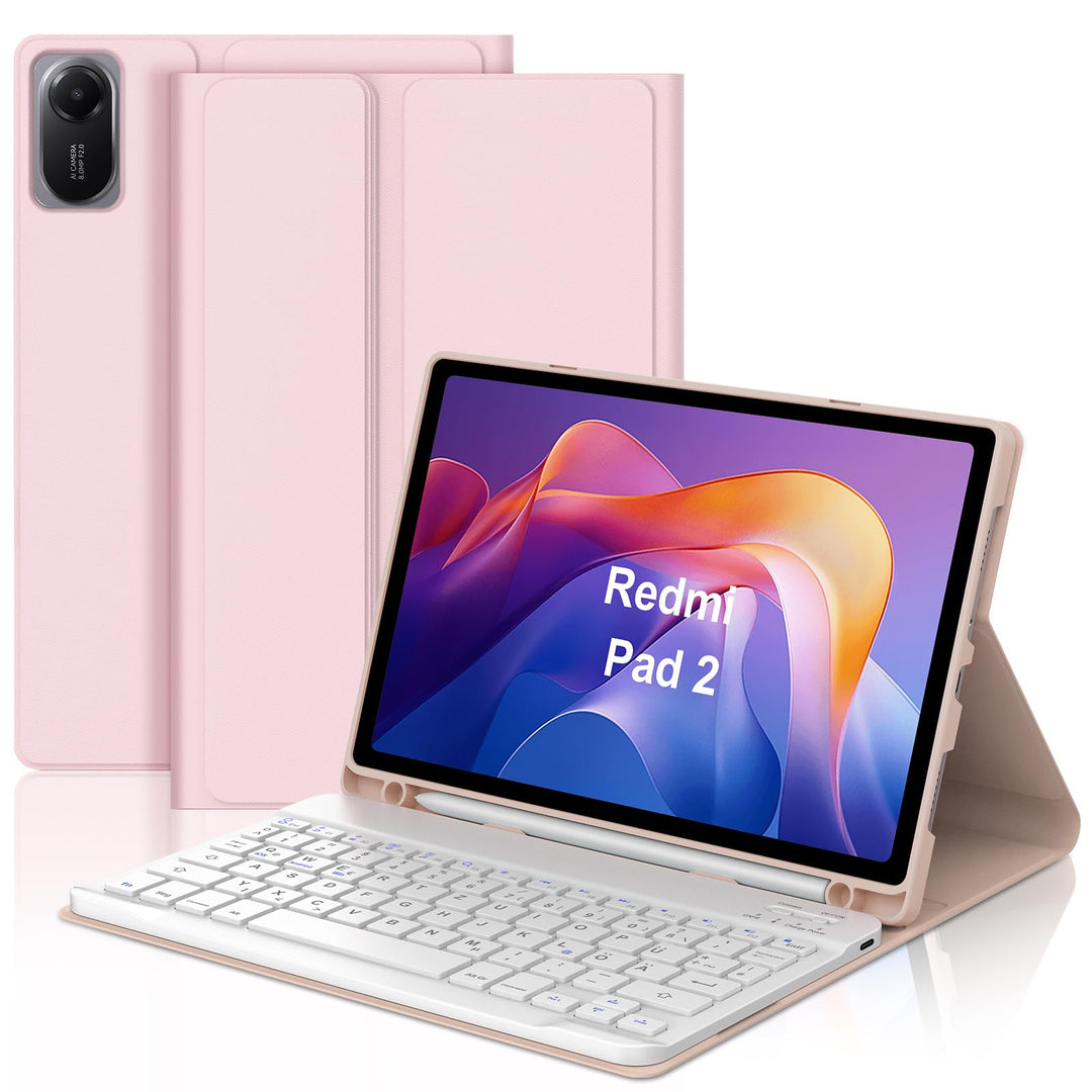 IVEOPPE Tastatur für Xiaomi Redmi Pad 2 & SE 11 Zoll, Hülle mit Bluetooth Abnehmbarer Tastatur für R