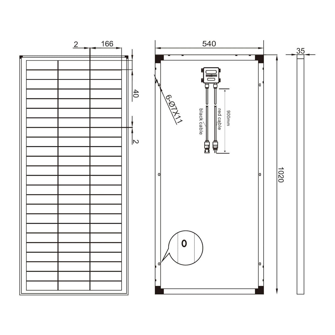 enjoy solar® Mono 150W 36V Monokristallin Solarmodul Solarpanel ideal für 24V Gartenhäuse Wohnmobil