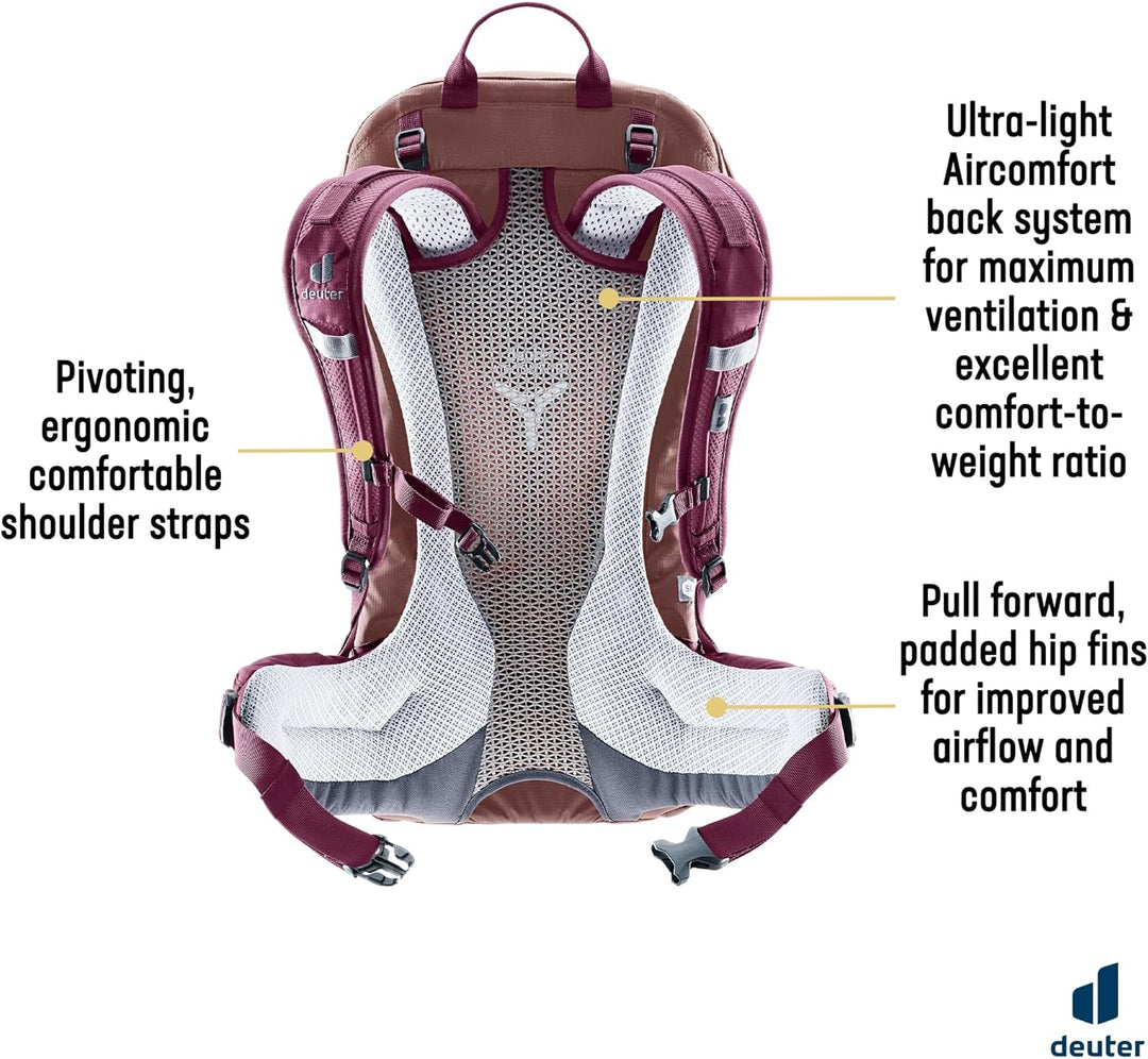 deuter Futura 25 SL Damen Wanderrucksack Ashrose-cassis 25 L, Ashrose-cassis 25 L