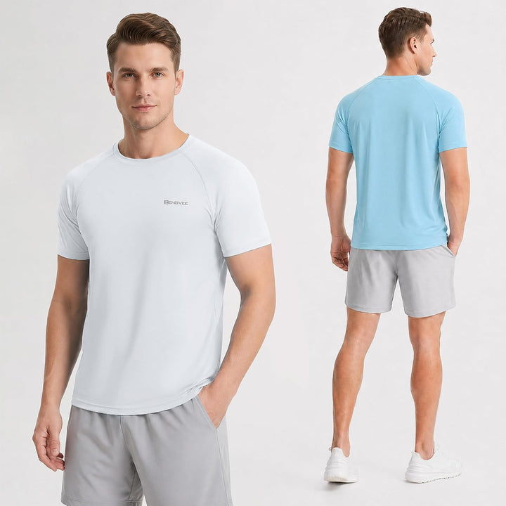ZENGVEE 3er Pack Rashguard Herren, UPF 50+ UV Schutz Shirt Herren Schnelltrocknend Leicht Atmungsakt