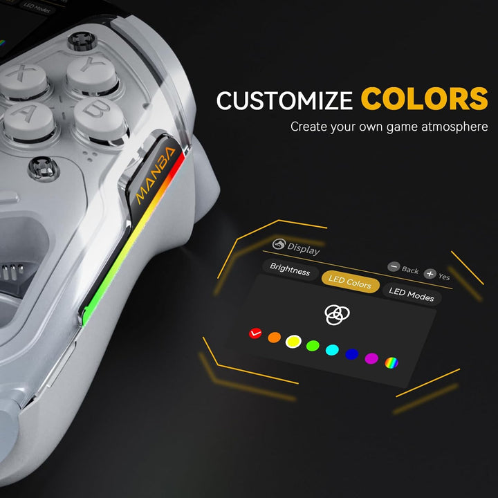 ManbaOne Interactive Screen Wireless Gaming Controller für PC/Switch/Switch 2/iOS/Android,Hall-Effek