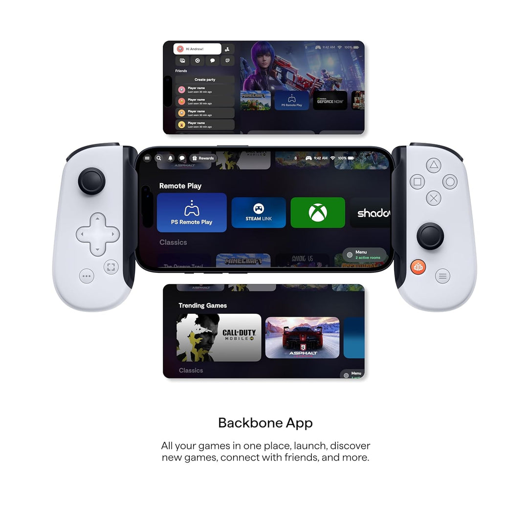 BACKBONE One Mobiler Gaming-Controller für das Android & iPhone 15/16 Series (USB-C) - PlayStation E