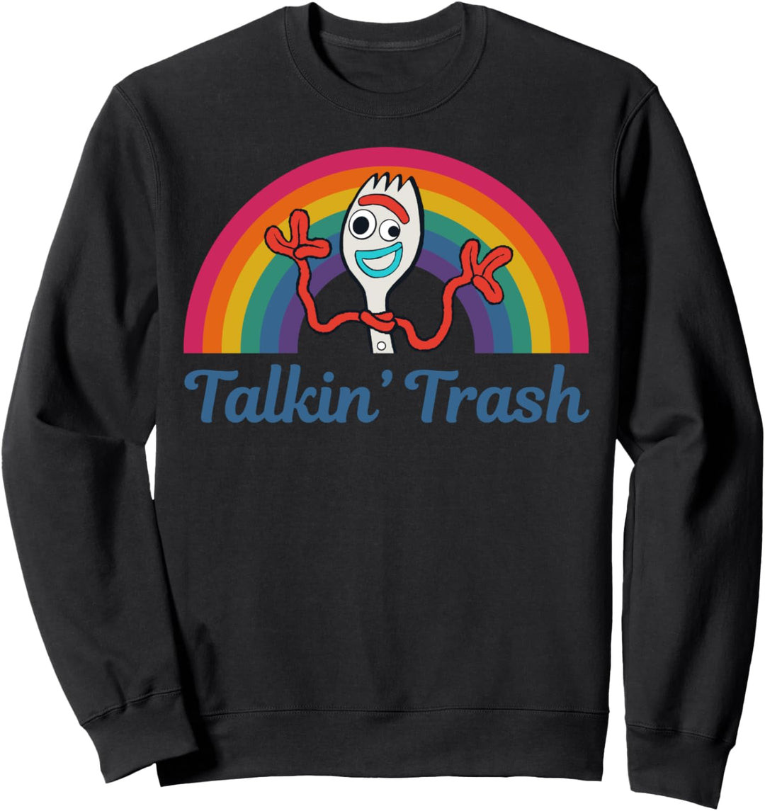 Disney Pixar Toy Story 4 Forky Talkin' Trash Text Sweatshirt
