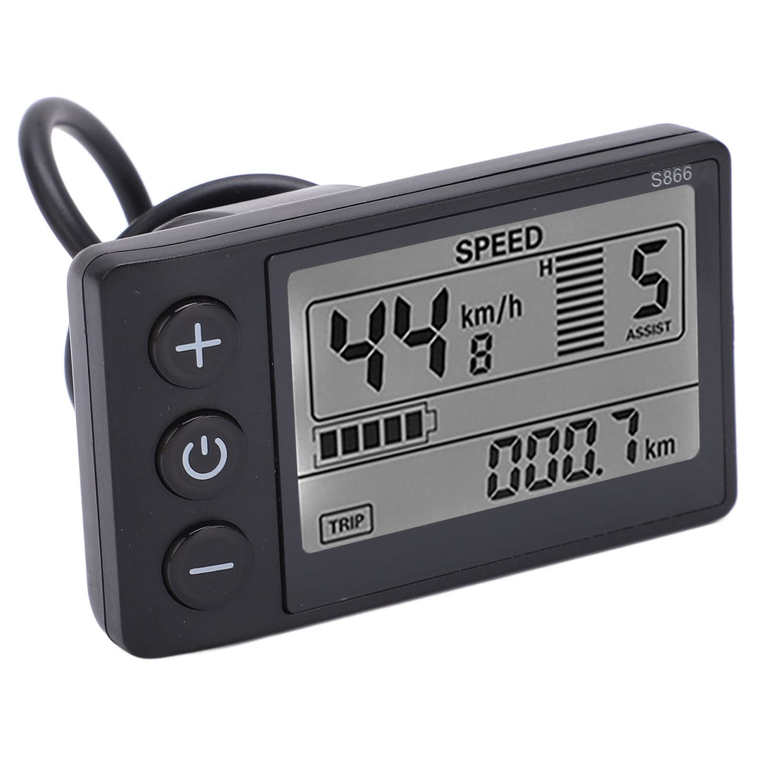 S866 Elektrisches Fahrrad-LCD-Display-Messgerät, 24 V 36 V 48 V Wasserdichtes Fahrrad-Display-Messge