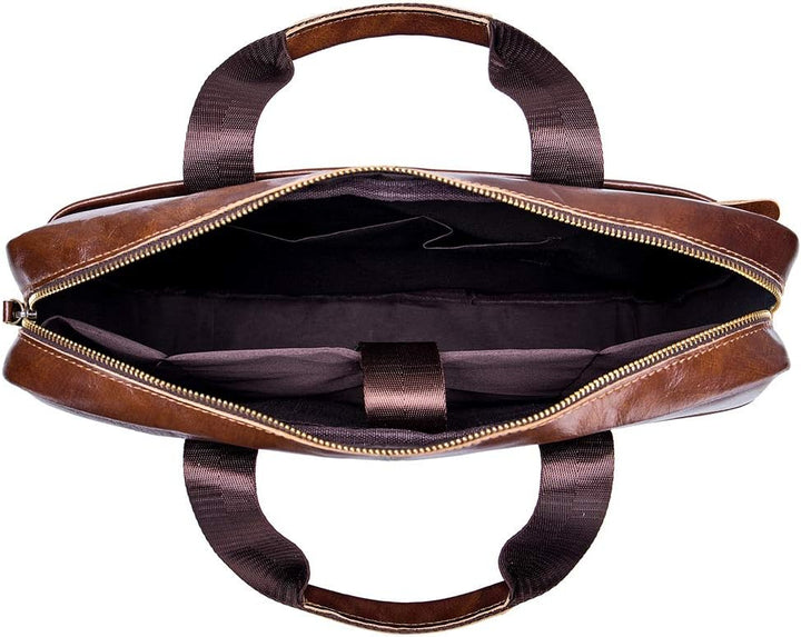 Umhängetasche aus Leder Schulter Crossbody Reisetasche für Herren Frauen 
