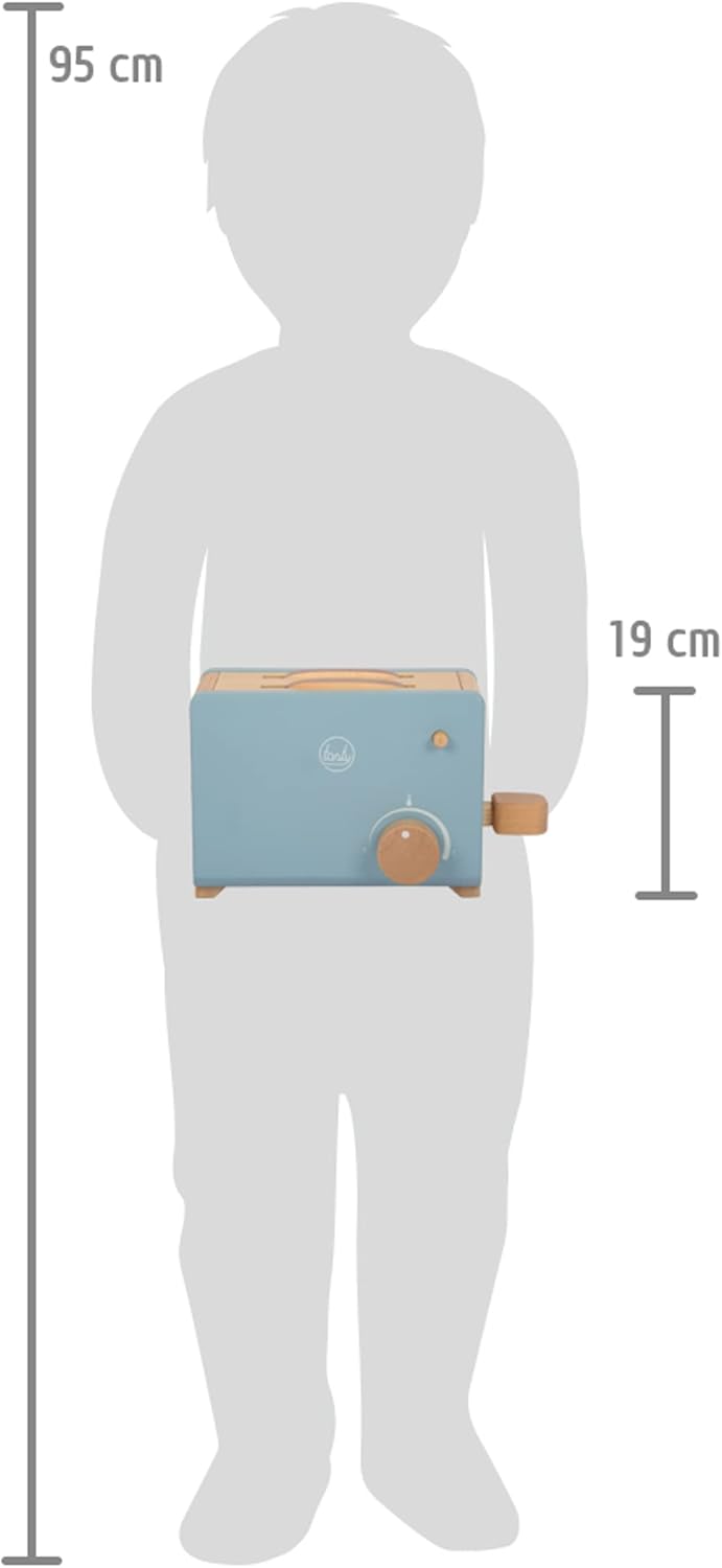 small foot Toaster-Set "tasty" aus Holz, Rollenspielzeug für Kinder, Zubehör für Spielküchen, ab 3 J