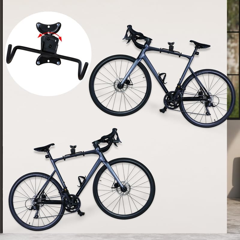 CCLIFE Fahrrad Wandhalterung Faltbar Drehbar Ausziehbar Fahrradhalterung Wand MAX.35kg Fahrradhalter