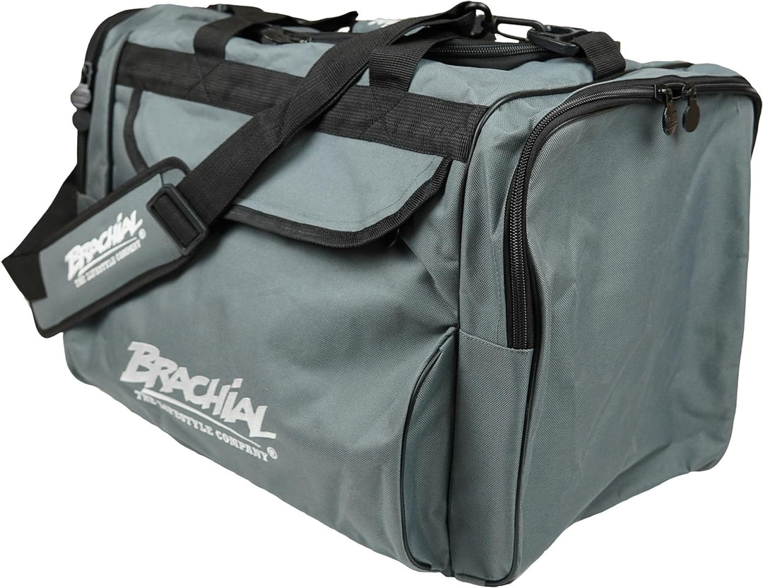 Brachial Premium Herren Sporttasche Heavy Grau Wasserabweisend mit Schuhfach und Trageriemen - Reise