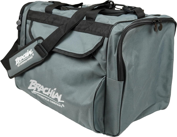 Brachial Premium Herren Sporttasche Heavy Grau Wasserabweisend mit Schuhfach und Trageriemen - Reise
